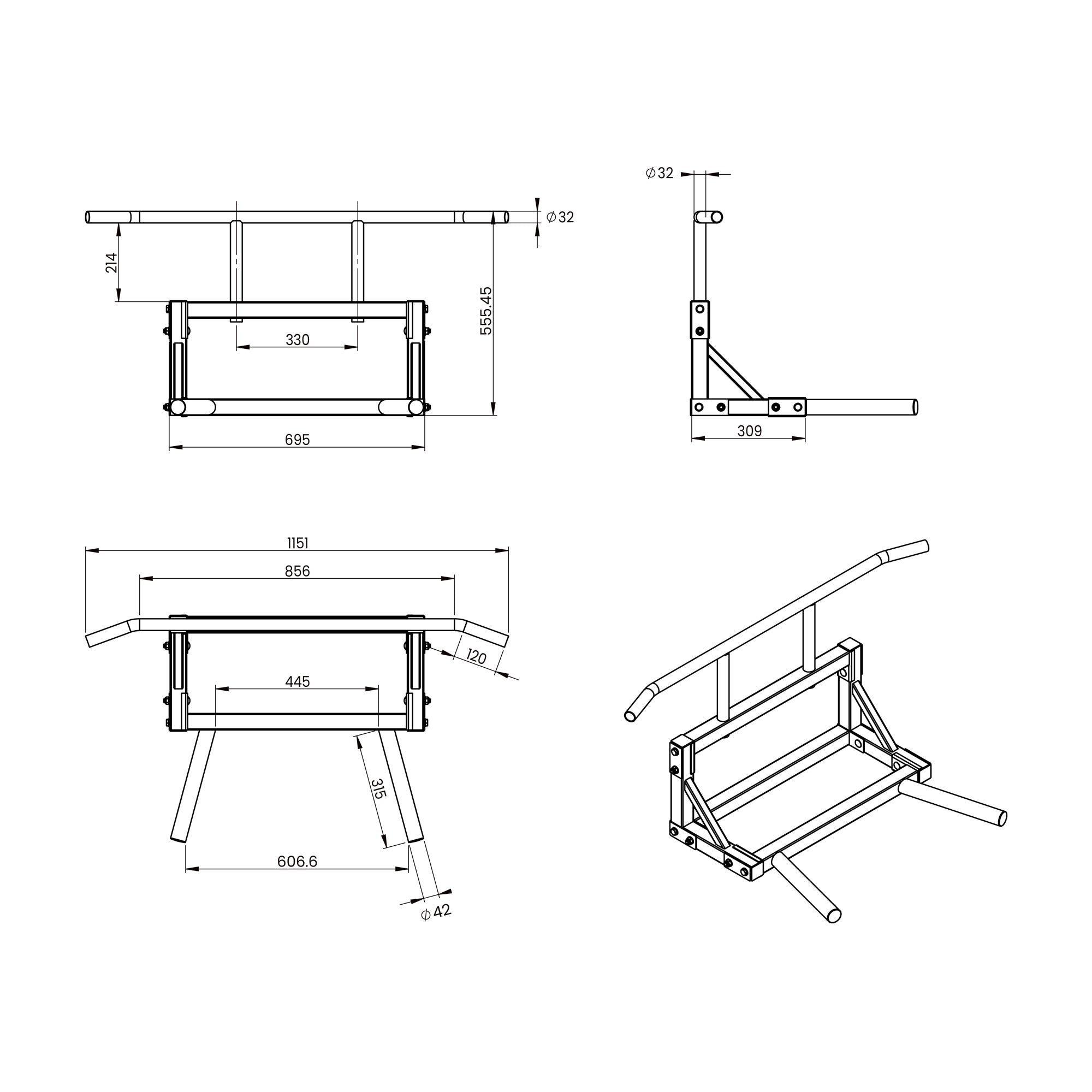Barre de Traction & Dips Murale